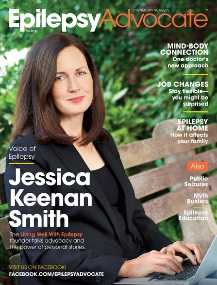 Fall 2021 EpilepsyAdvocate Magazine cover with epilepsy patient, Jessica Keenan Smith