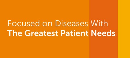 Orange UCB statement reads "Focused on Diseases With the Greatest Patient Needs"